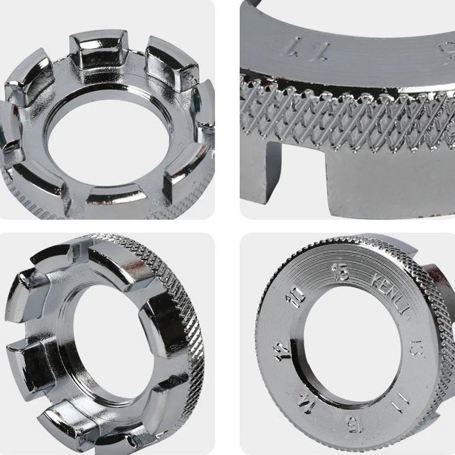 Инструмент для спиц велосипеда 8 в 1, стальной ключ для ниппелей спиц для правки колес, подходит для обслуживания шоссейных, горных велосипедов и МТБ