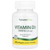 Nature's Plus Витамин D3 125 мкг (5000МЕ) Мягкие капсулы, 60 шт.