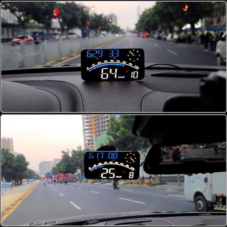 Новый цифровой спидометр, общий GPS, HUD автомобиля, проекционный дисплей, сигнализация о превышении скорости, миль в час