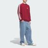 Adidas Оригинальная мужская толстовка Adicolor FW24 Oversize Crew Retro Sports с длинным рукавом и круглым вырезом в студенческом стиле, цвет малиновый JN9789