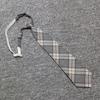 Free Jk Tie Plaid Brown Gray Vintage Student Pullover Rubber Band College Ins Japanese Tr Uniform Tie