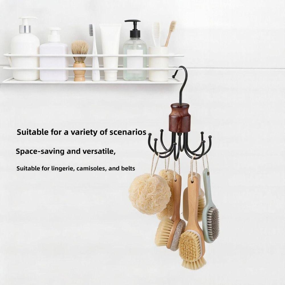 Rotating Top Hook Rotating Storage Hanger 8 Hook Closet Organizer Multi-Claw Bag Hook Home Storage