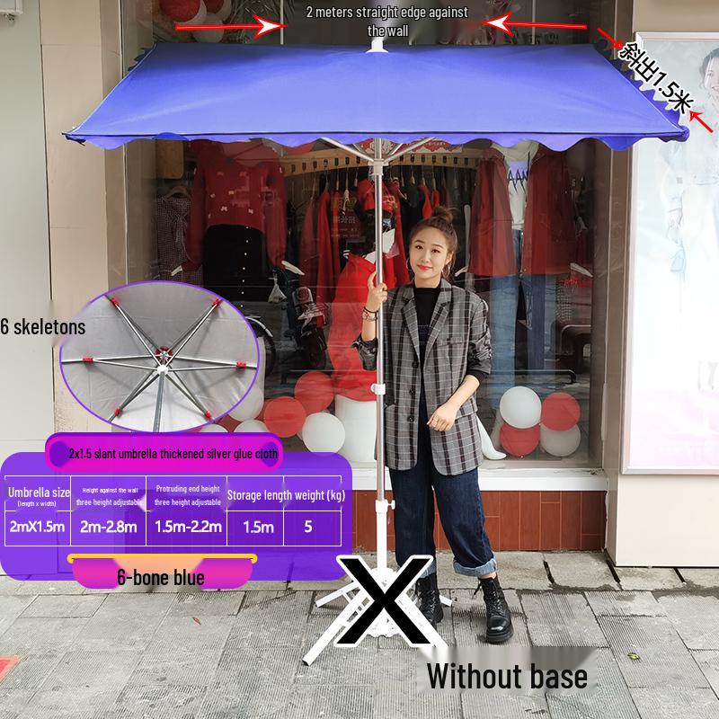 Складной уличный коммерческий солнцезащитный зонт с наклоном и козырьком
