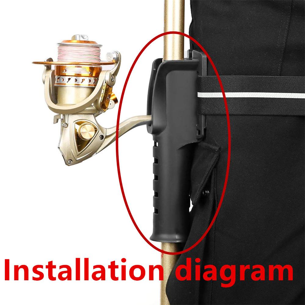 Portable Waist Belt Fishing Rod Holder Portable Pole Inserter Fishing Rod Holder