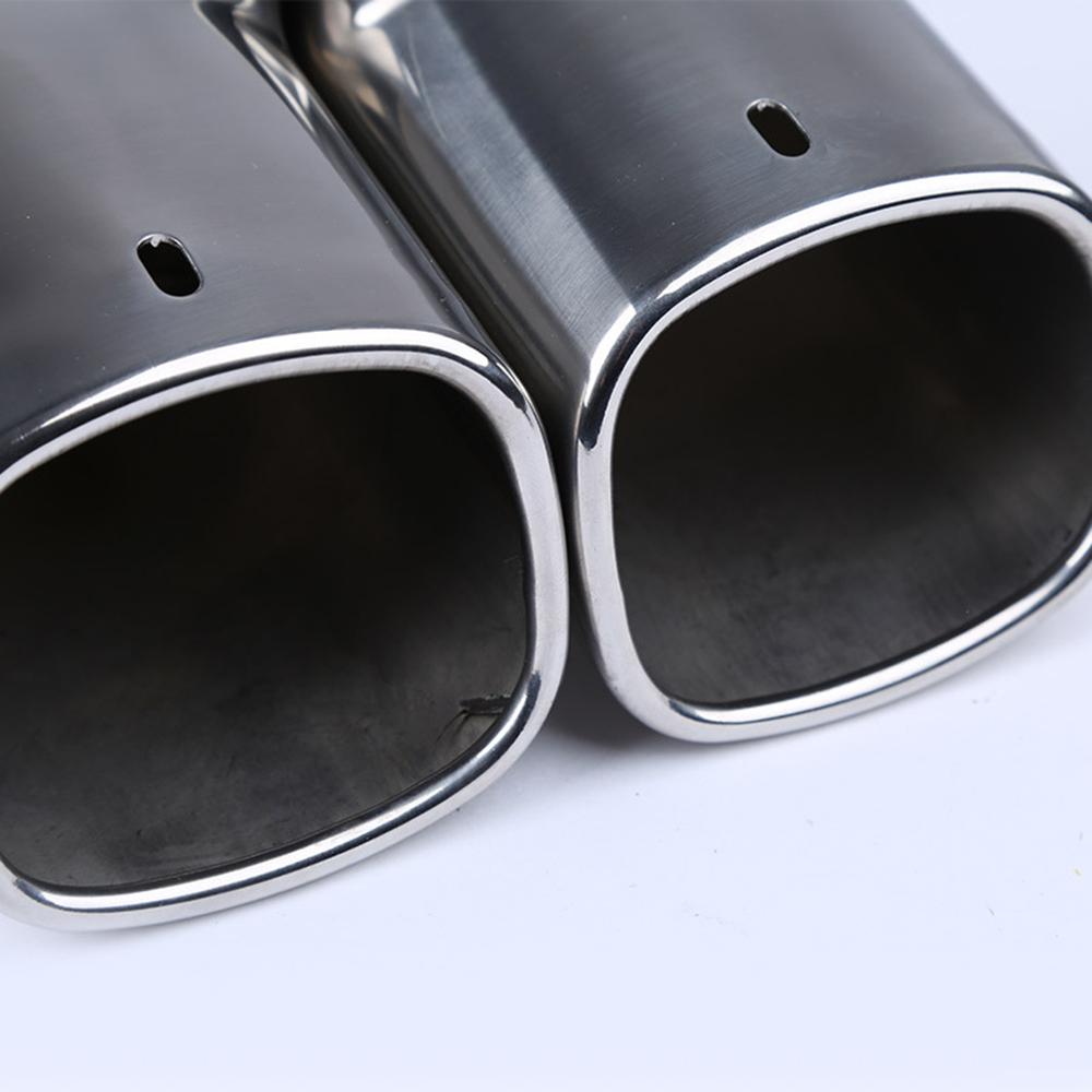 Универсальный глушитель выхлопной трубы из нержавеющей стали с двойной выхлопной трубой, 6,3 см, автомобильные аксессуары для выхлопных систем