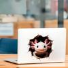 3D Наклейка на стену «Разбитая стена с аксолотлем», самоклеящаяся, съемная, декор для гостиной, спальни, двери