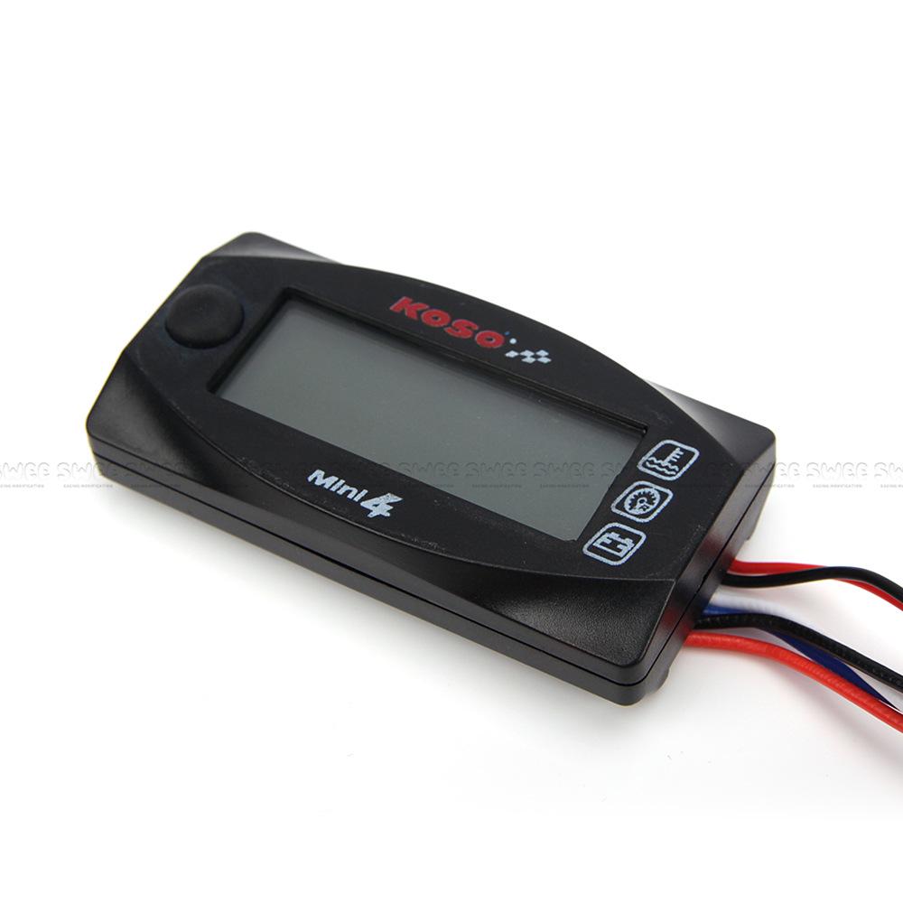 Новый мотоциклетный датчик Koso 4-в-1: Температура масла/воды, вольтметр, отображение времени