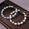 Irregular Baroque Pearl Splicing Metal Collar Niche Design Clavicle Chain Jewelry Necklace