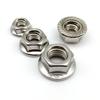 110pcs/Box Flange Nut Hex Hexagon Serrated Spinlock Lock Nut Set Mix Size M3 M4 M5 M6 M8 Assortment Kit Stainless Steel