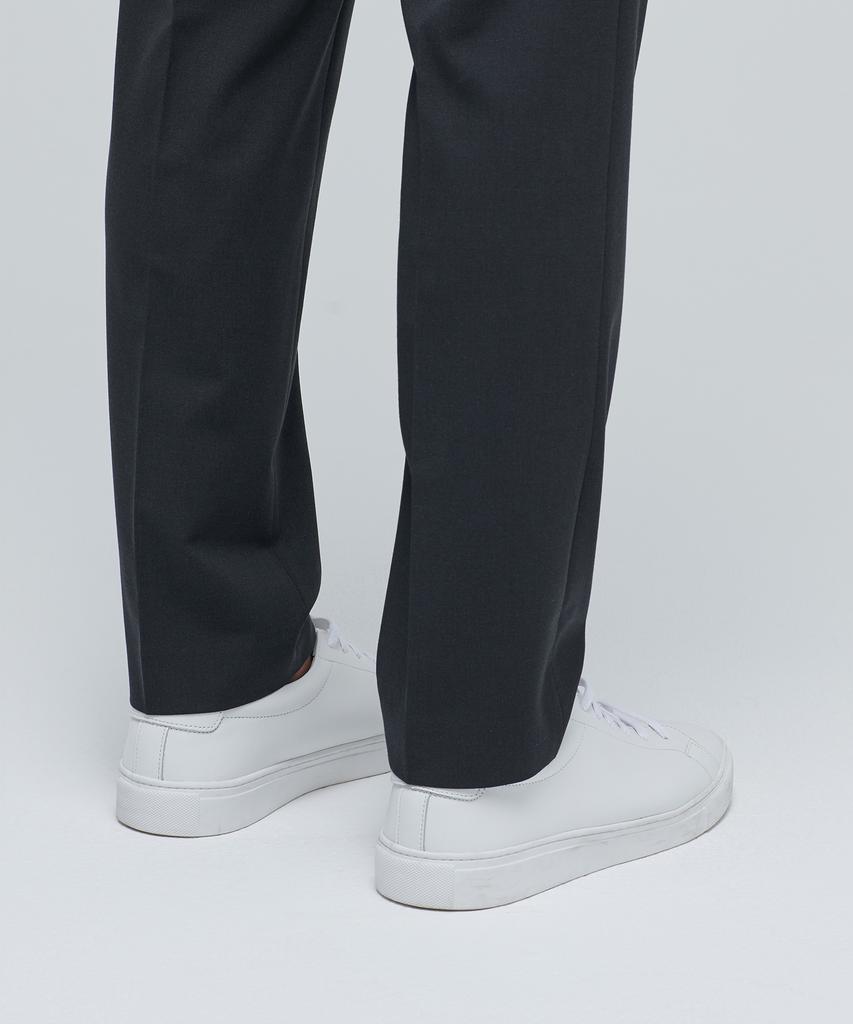 MUSINSA STANDARD Lightweight Tapered Hidden Elastic Waist Length Slacks [Gray]