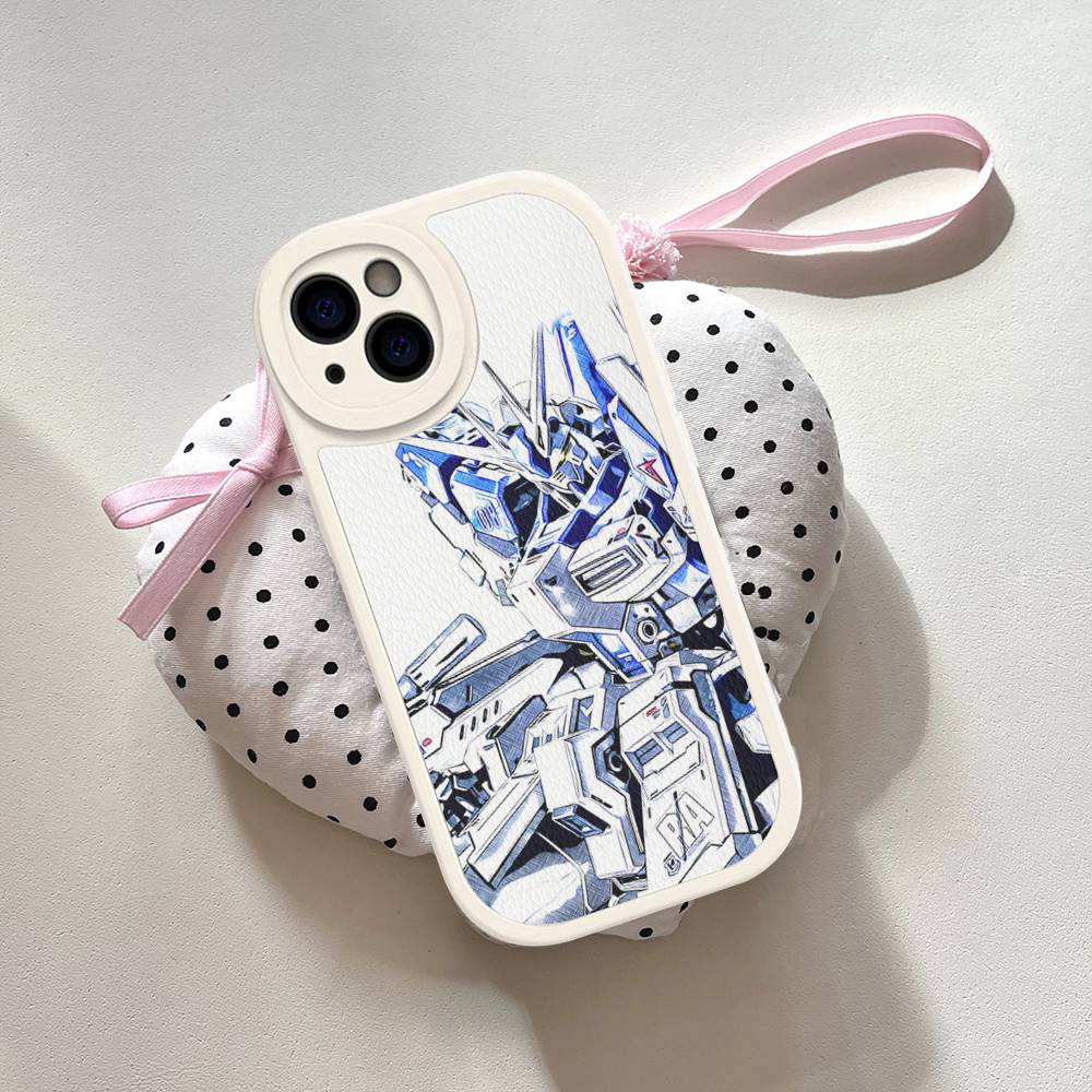Cartoon G-Gundams Leather Phone Case For IPhone 16 15 14 13 12 11 Pro Max Plus Shockproof Cover