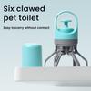 Совок для собачьих отходов с 6 когтями, портативный совок для сбора собачьих отходов, коготь для сбора собачьих отходов с диспенсером для пакетов для мусора для прогулок на открытом воздухе, путешествий