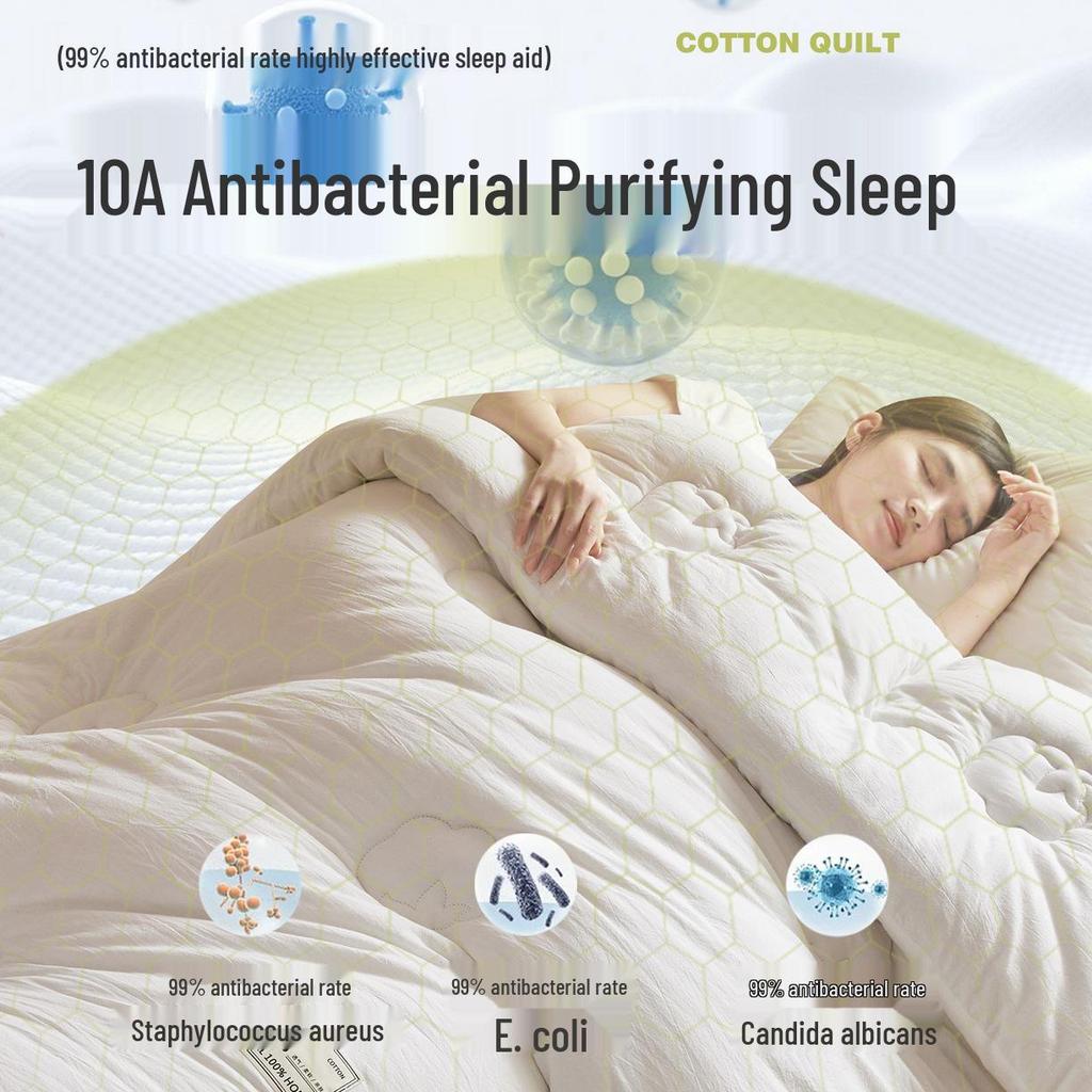 Антибактериальное одеяло класса А из хлопка Синьцзян - 100% наполнитель из чистого хлопка для использования весной, осенью и теплой зимой в общежитии