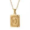 22 Monagram Hexagon A-Z Gold Filled Initial Letter Pendant Necklace Chain Unisex