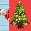 Новогодняя елка из фетра для малышей, светодиодная подсветка, набор для самостоятельной сборки новогодней елки с Санта-Клаусом и снеговиком