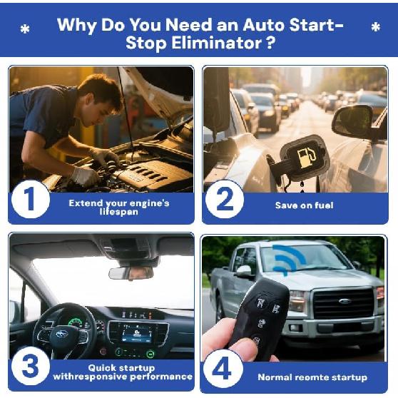Auto Stop Start Disabler for J-eep 2018-2024 Wrangler JL/JLU 2020-2024 Gladiator JT Disable idle Stop Turn Off Auto Shut Off by Default Error Free