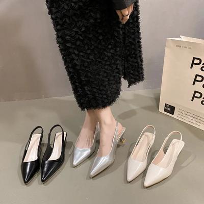 Мода 2024 года женские сексуальные туфли на тонком каблуке для вечеринок, летние женские туфли-лодочки с острым носком, модные туфли на высоком каблуке, удобные туфли на неглубокой подошве, серебристые