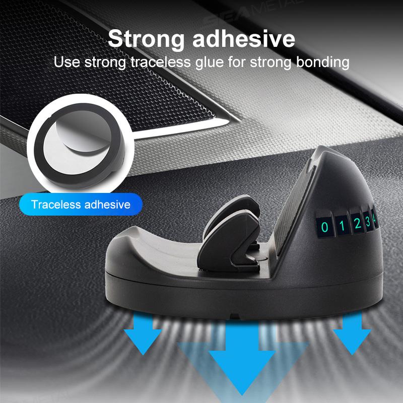SEAMETAL Dashboard Car Phone Holder 360-Degree Rotation Head-Up Phone Mount Stable Universal Auto Phone Stand with Number Plate