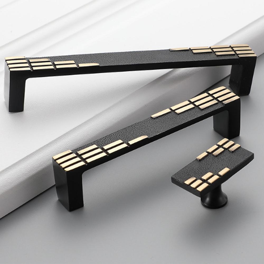 New Chinese Style Brass Drawer Pull 96mm Hole Centers C-Shaped Handle for Cabinet Wardrobe Cupboard