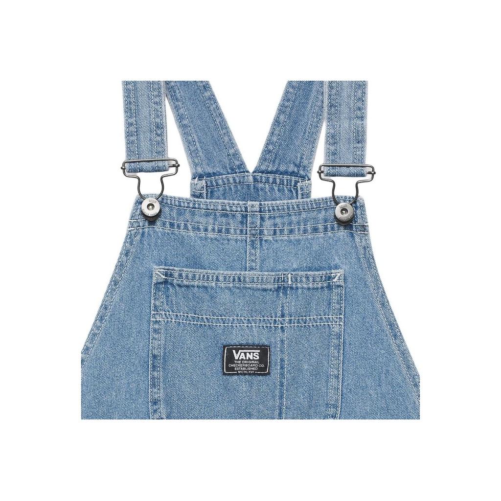 Vans Джинсовый комбинезон Ground Work с однотонным логотипом, женские брюки синего цвета VN000F7E7W6