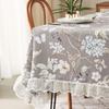 Американский Кантри Ретро Масляная Живопись Кружевной Край Скатерть для Кофейных и Обеденных Столов