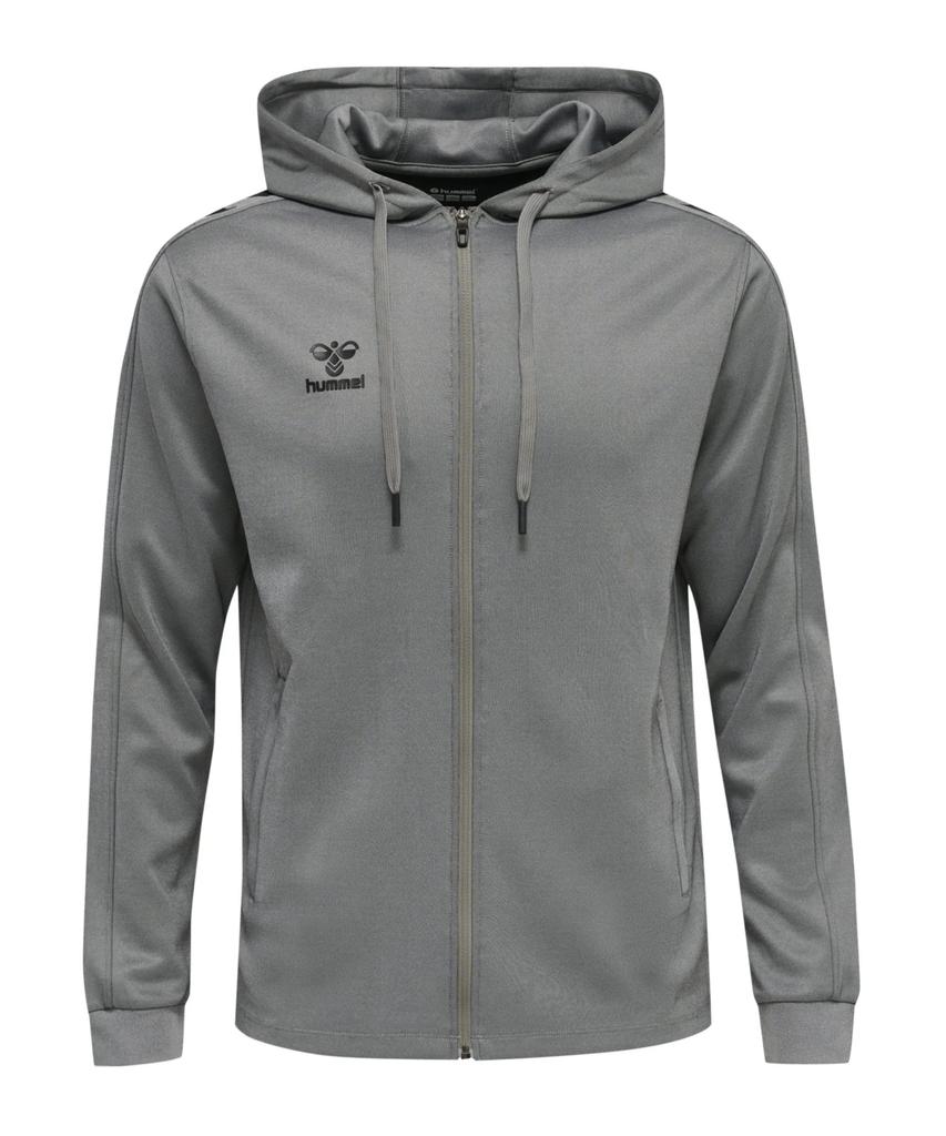 Hummel hmlCORE XK Poly Zip Hood Sweat zip front breathable grey