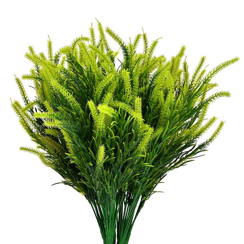 Искусственные цветы лаванды - 7-лучевые свадебные и домашние декоративные пластиковые цветы для помещений