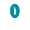 Number 0 Dot And Stripe Candle