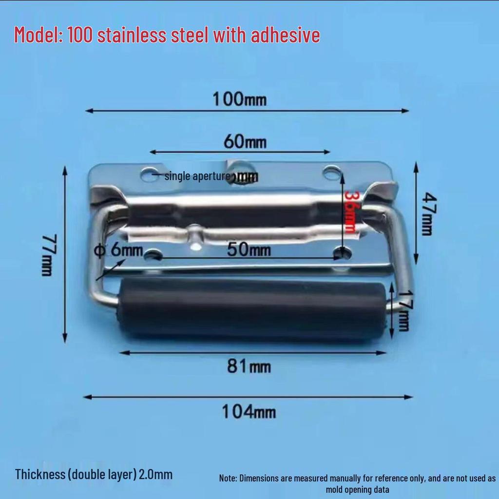 304 Stainless Steel Heavy-Duty Folding Handle for Wooden Box