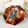 Chibi Harry Potter Icon Automatic Umbrella Compact 8-Rib Design Sturdy Construction All-Season Umbrella for Travel Vibrant Pattern Umbrella
