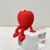 Напечатанное на 3D шарнирное украшение в виде сердца любви, подвижные суставы, настольный декор, брелок, подвеска для сумки, подарок на День святого Валентина для нее, для него