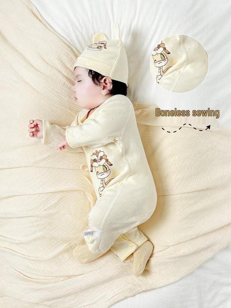 Боди для новорожденных класса А из чистого хлопка - Мягкий, дышащий, детский ромпер на четыре сезона (0-3 месяца)