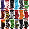 1 Pair of Personality Bat Mid Tube Men's Socks Skull Women's Socks Spider Tide Socks Bloody Hand Halloween Women's Socks