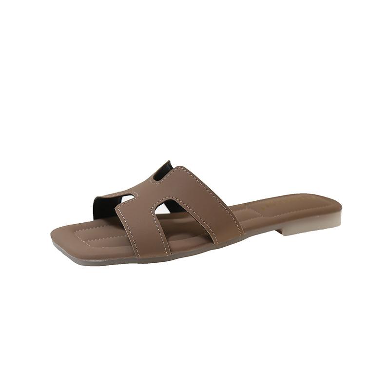 Летняя верхняя одежда с открытым носком h тапочки 2025 новые модные женские легкие роскошные сандалии на плоской подошве обувь прилив