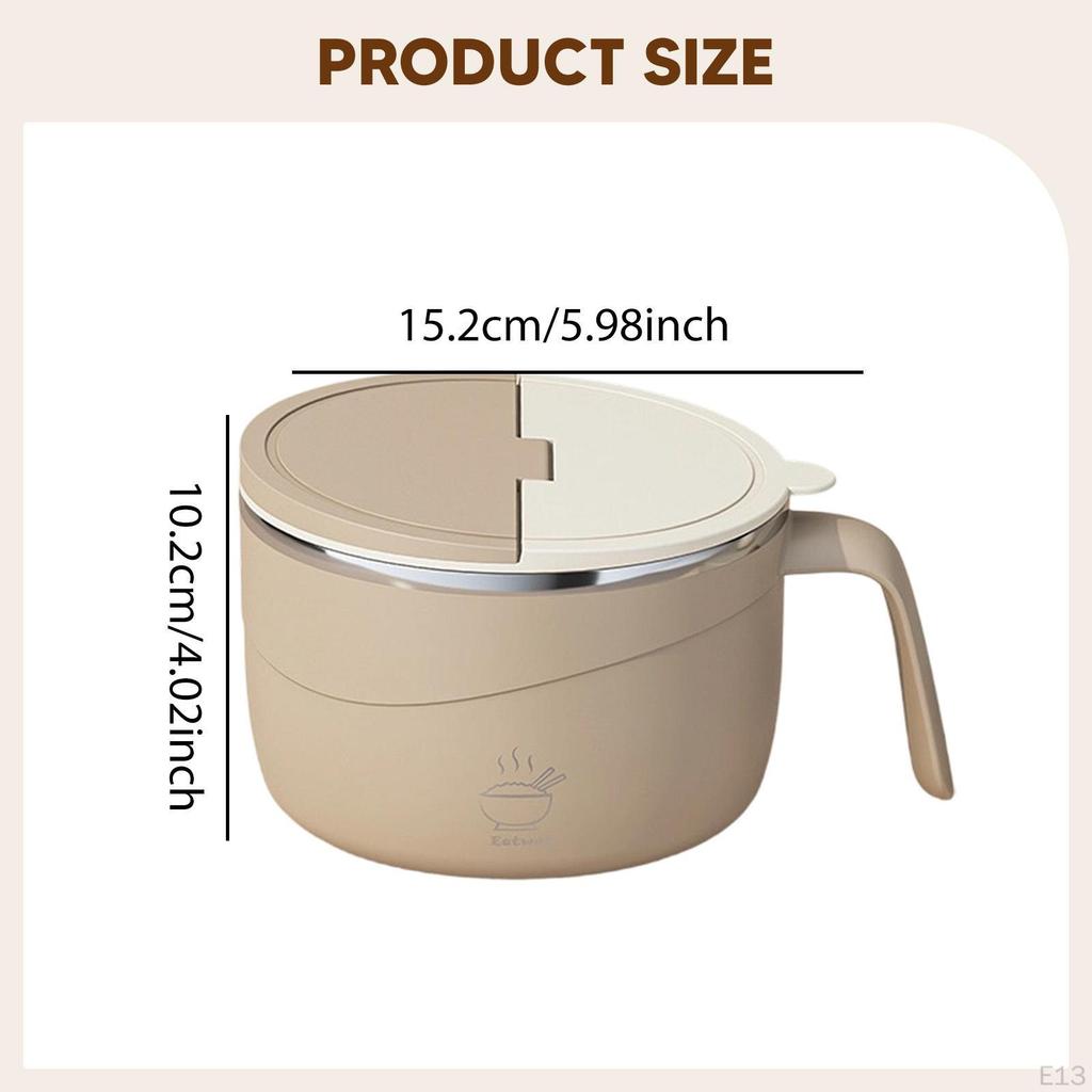 with Lid, Round Soup Bowl, Kitchen Utensil, Household Accessory, Large Capacity Cereal Container,