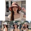 Breathable Polyester Sun Hat With Large Brim And Elegant Bow For Summer Outdoor Activities