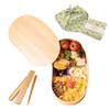 Обертка для бенто Magewappa Bento Box Набор для начинающих Деревянная одноярусная коробка для бенто из натурального дерева Magewappa Bento Lunch Box Стильная и милая для мужчин и женщин