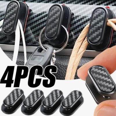 4 шт. Скрытые автомобильные крючки ABS Клейкие Органайзеры для заднего сиденья для ключей, масок, зарядных устройств Многоповерхностные автомобильные крючки для кожи, стекла, плитки