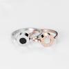 Korean Shell Double Sided Rotating Womens Ring Rose Gold Roman Digital Womens Ring