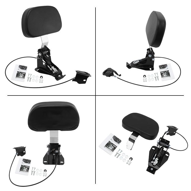Черный комплект для крепления спинки водителя мотоцикла для Harley Touring CVO Street Glide Road King Classic 2009-2023