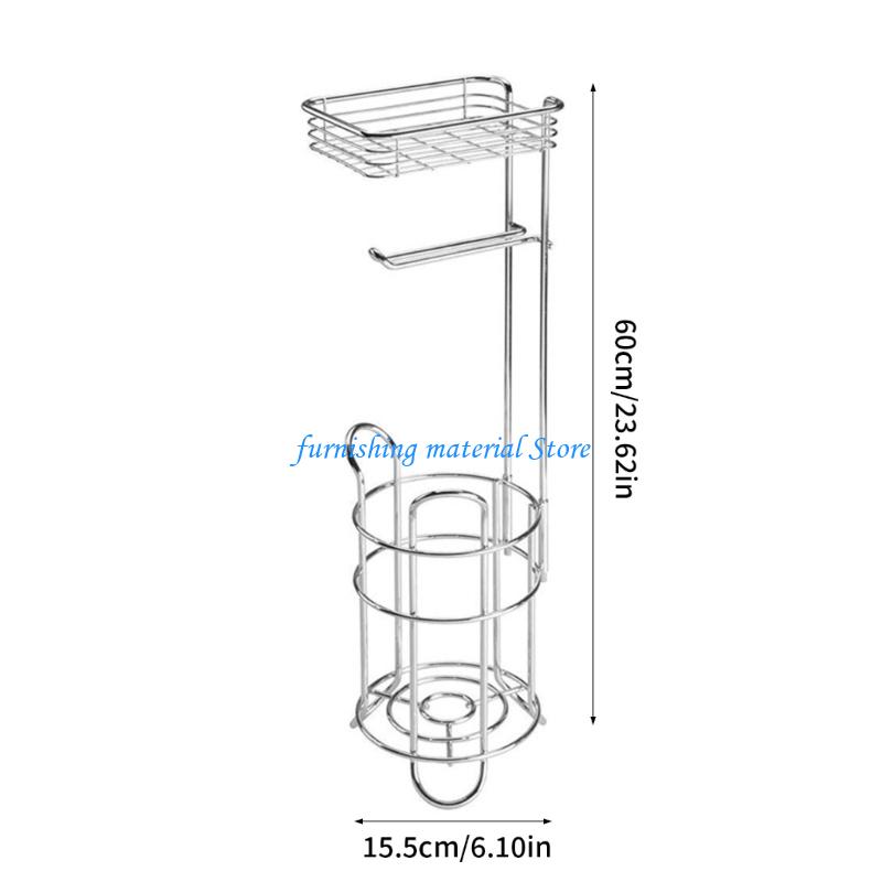Y5GD Upgrades Iron Toilet Paper Rack Freestanding Toilet Paper Stand Simple Design Tissue Stand Perfect for Small Bathrooms