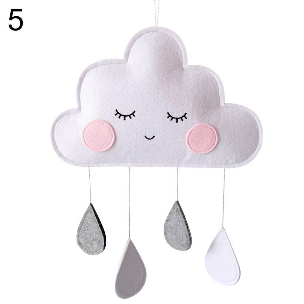 Cloud Raindrop Hanging Ornament Baby Bed Tent Pendant Kids Room Decor AVE