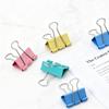 Multicolored Long-Tail & Black Metal Binder Clips Set