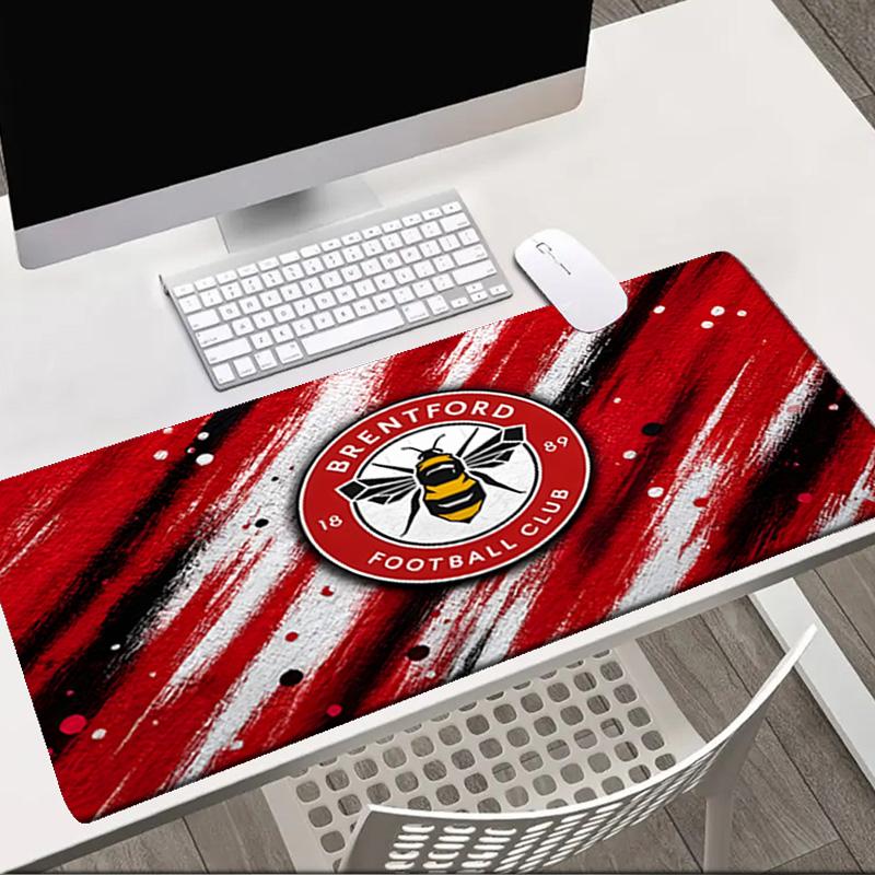Brentford Football Club Logo Mouse pad Office Desk Mat, Gaming Mouse Pad Mousepad, keyboard pad,Heavy-Duty Non-Slip Rubber Backing, Gift
