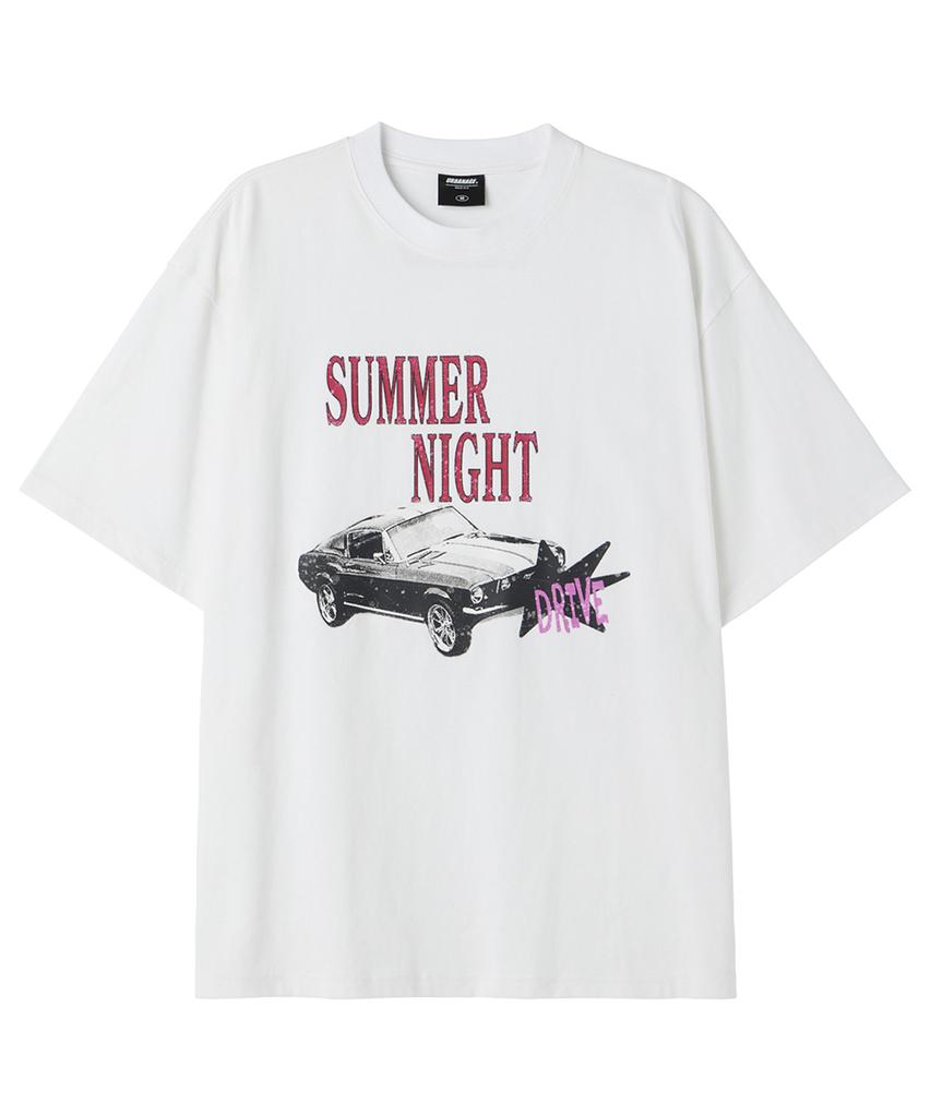 URBANAGE Summer Night Oversized Short Sleeve_White