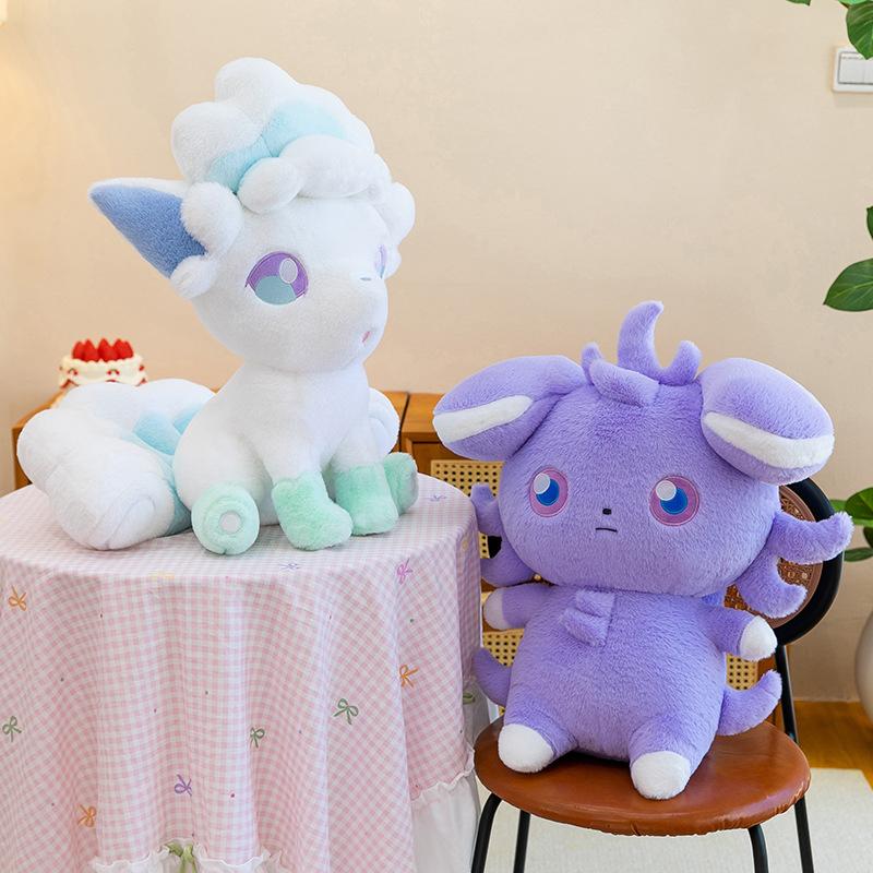 40-80cm Vulpix Espurr Plush Toys Large Cartoon Plushie Anime Birthday Pillow Doll Stuffed Gift for Kids Xmas