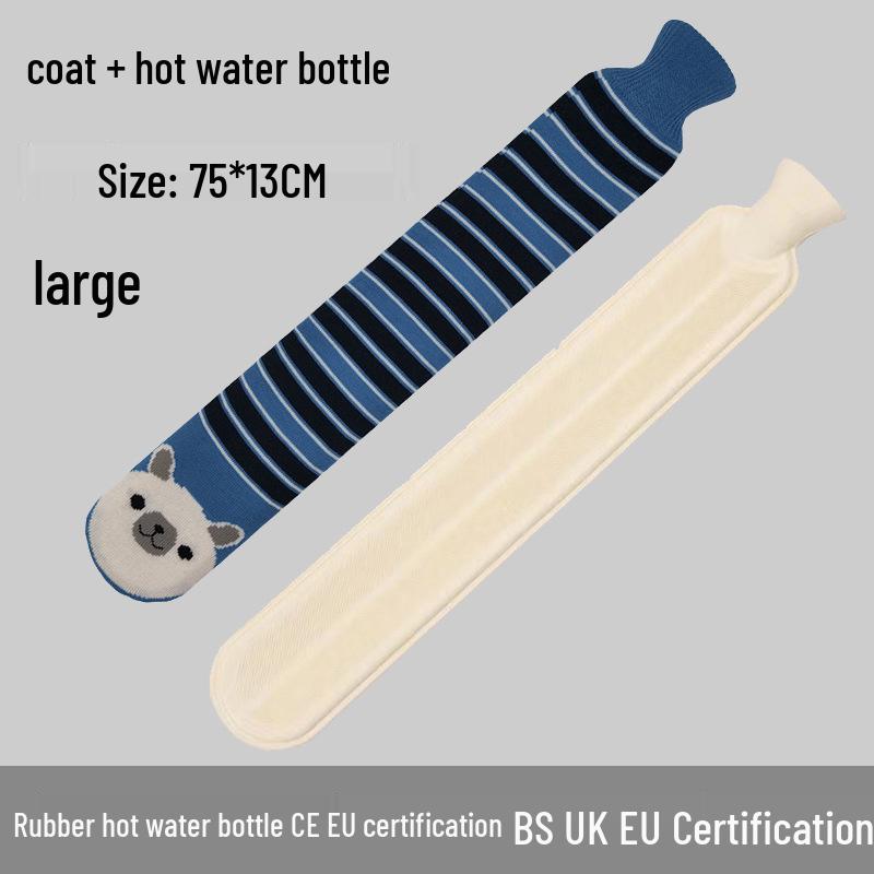 Explosion-Proof Hot Water Bottle: Rubber Design for Stomach and Feet, Long-Lasting Warmth