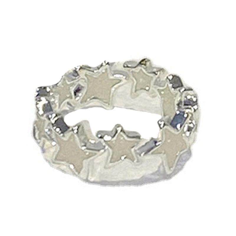 Pentagram-Finger Ring Adjustable Pink White-Star-Open Ring Cute Sweet Cool Jewelry Fashion Star Ring Valentines Day Gift