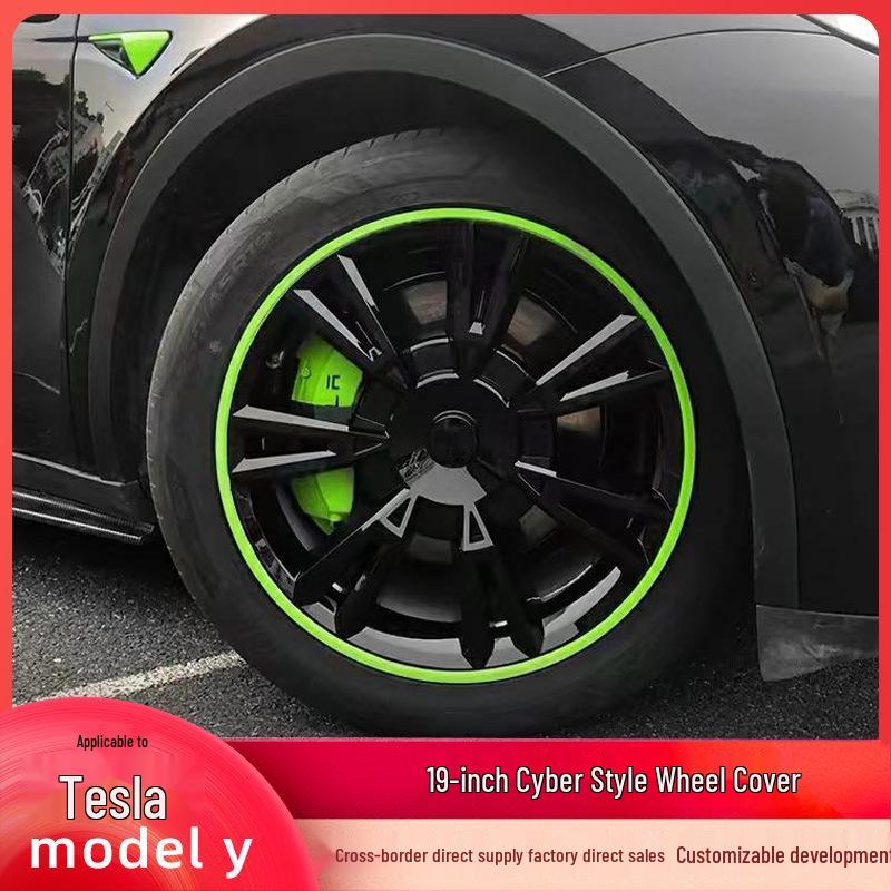 19-24 Tesla Model Y Cybertruck Style 19-inch Wheel Covers: Full Coverage, Anti-Scratch Decor.