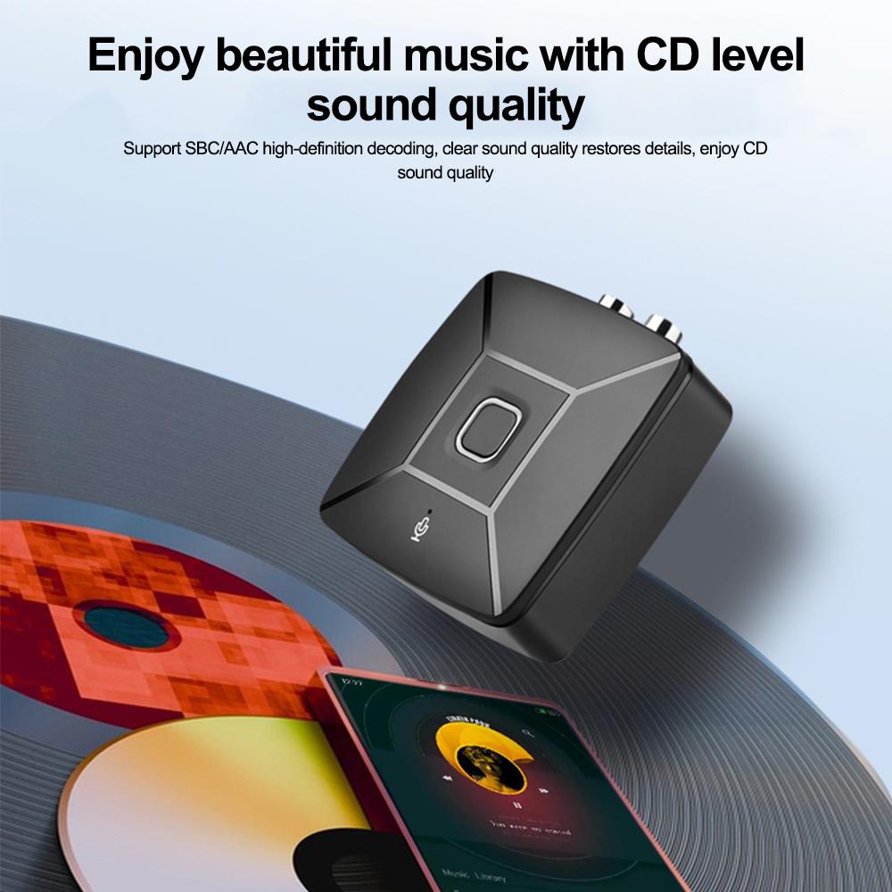 Беспроводной приемник Bluetooth 6.0 SBC AAC Hi-Fi 3,5 мм AUX разъем 2RCA RCA аудио музыкальный адаптер для ПК, автомобильного комплекта, динамика, усилителя